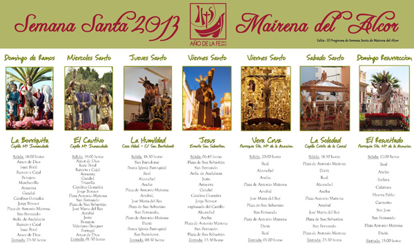 El Programa de Semana Santa de Mairena del Alcor 2013