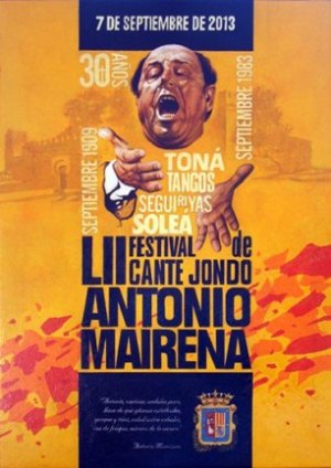 Cartel del LII Festival de Cante Jondo Antonio Mairena
