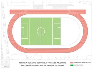Nuevo campo fútbol 7 y pistas atletismo polideportivo