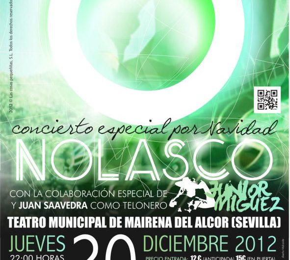 Nolasco en concierto: jueves 20 de diciembre en el Teatro Municipal de Mairena del Alcor