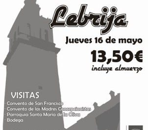 Cartel de la visita a Lebrija