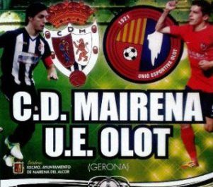 Cartel del partido CD Mairena-UE Olot