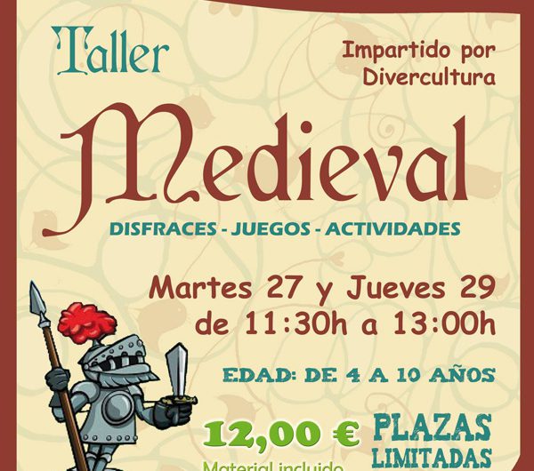 Taller Medieval para niños en la librería «La Señorita Esquivel», impartido por Divercultura