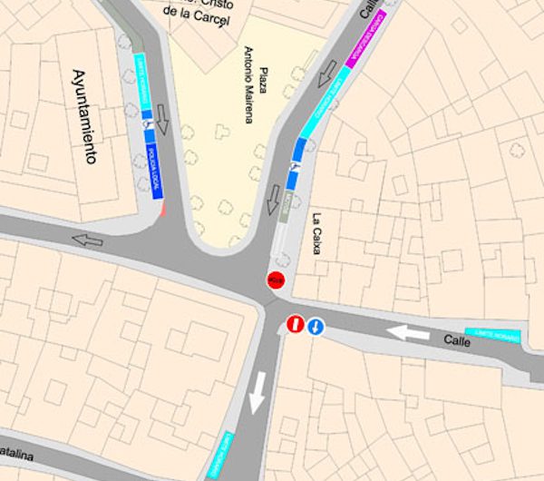 El entorno de la Plaza Antonio Mairena contará con límite horario de estacionamiento