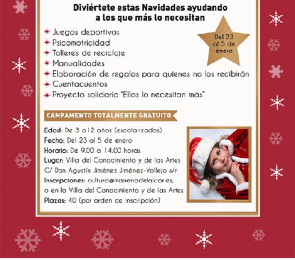 «Noel Campus», un campamento navideño solidario y gratuito en Mairena