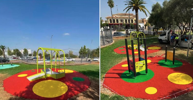 Instalados los nuevos juegos inclusivos en el Parque de la Villa del Conocimiento